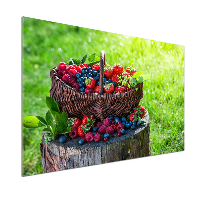 Crédence en verre cuisine Corbeille de fruits de forêt