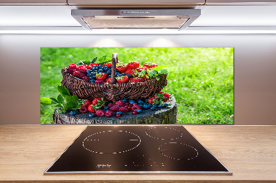 Crédence en verre cuisine Corbeille de fruits de forêt