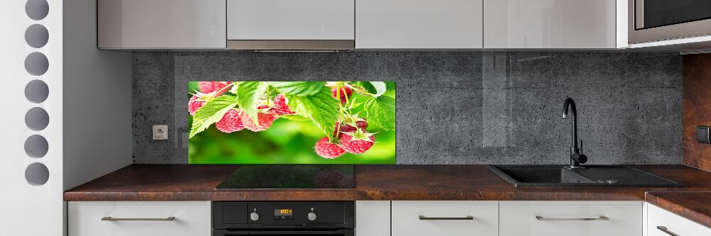 Panneau crédence cuisine Framboises dans le jardin