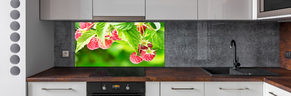 Panneau crédence cuisine Framboises dans le jardin