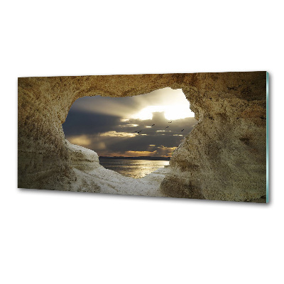 Crédence en verre cuisine Grotte côtière