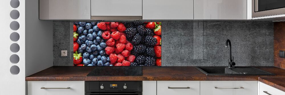 Crédence en verre avec motif Fruits de la forêt