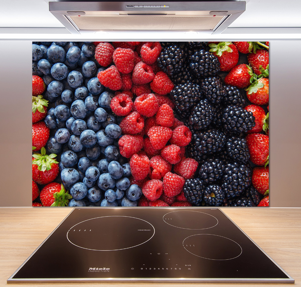 Crédence en verre avec motif Fruits de la forêt