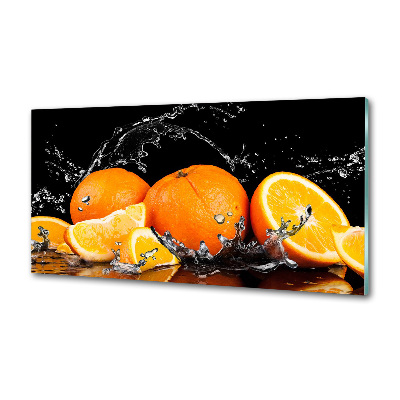 Panneau crédence cuisine Oranges et eau