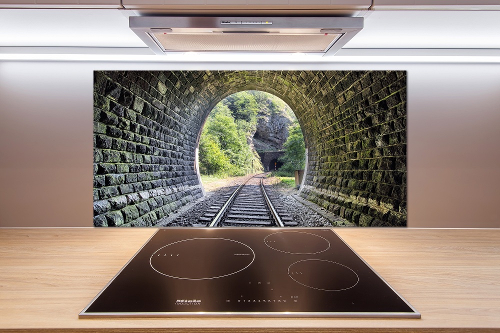 Verre pour crédence Tunnel ferroviaire