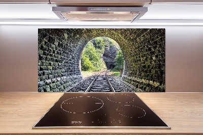 Verre pour crédence Tunnel ferroviaire