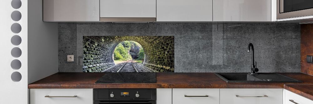 Verre pour crédence Tunnel ferroviaire