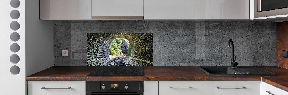 Verre pour crédence Tunnel ferroviaire