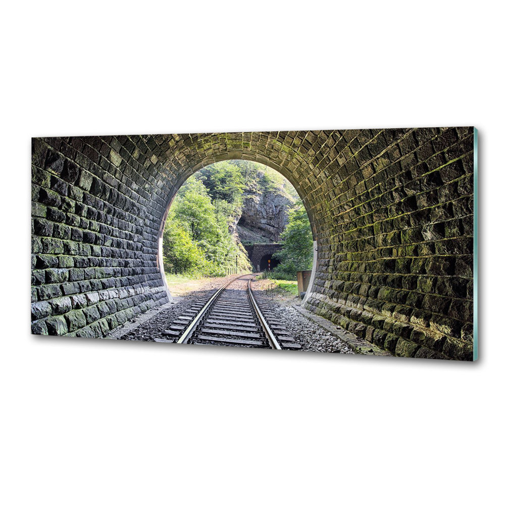 Verre pour crédence Tunnel ferroviaire