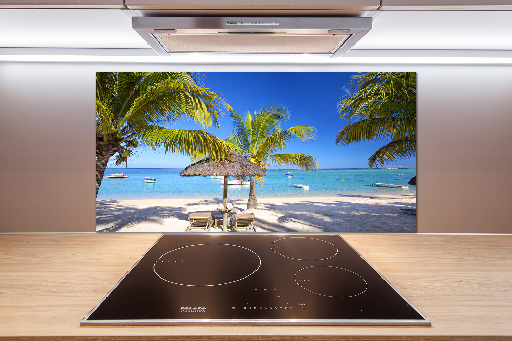 Crédence de cuisine en verre Plage de l'île Maurice