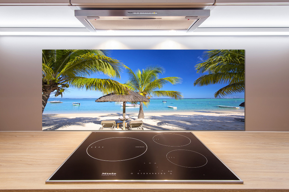 Crédence de cuisine en verre Plage de l'île Maurice