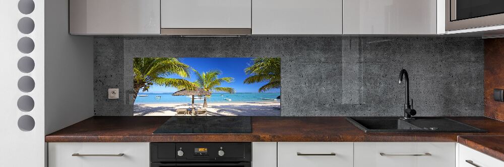 Crédence de cuisine en verre Plage de l'île Maurice