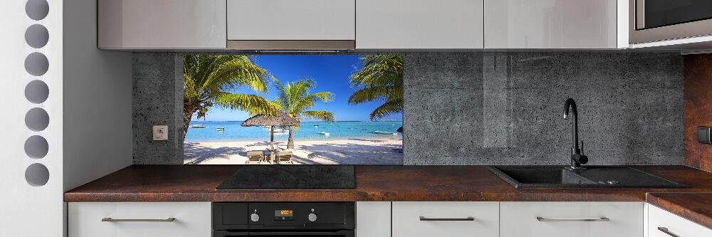 Crédence de cuisine en verre Plage de l'île Maurice