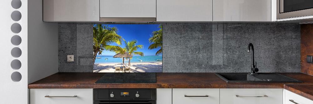 Crédence de cuisine en verre Plage de l'île Maurice