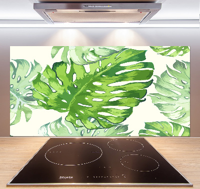 Panneau crédence cuisine Feuilles tropicales monstera