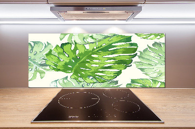 Panneau crédence cuisine Feuilles tropicales monstera