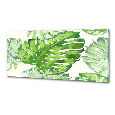 Panneau crédence cuisine Feuilles tropicales monstera