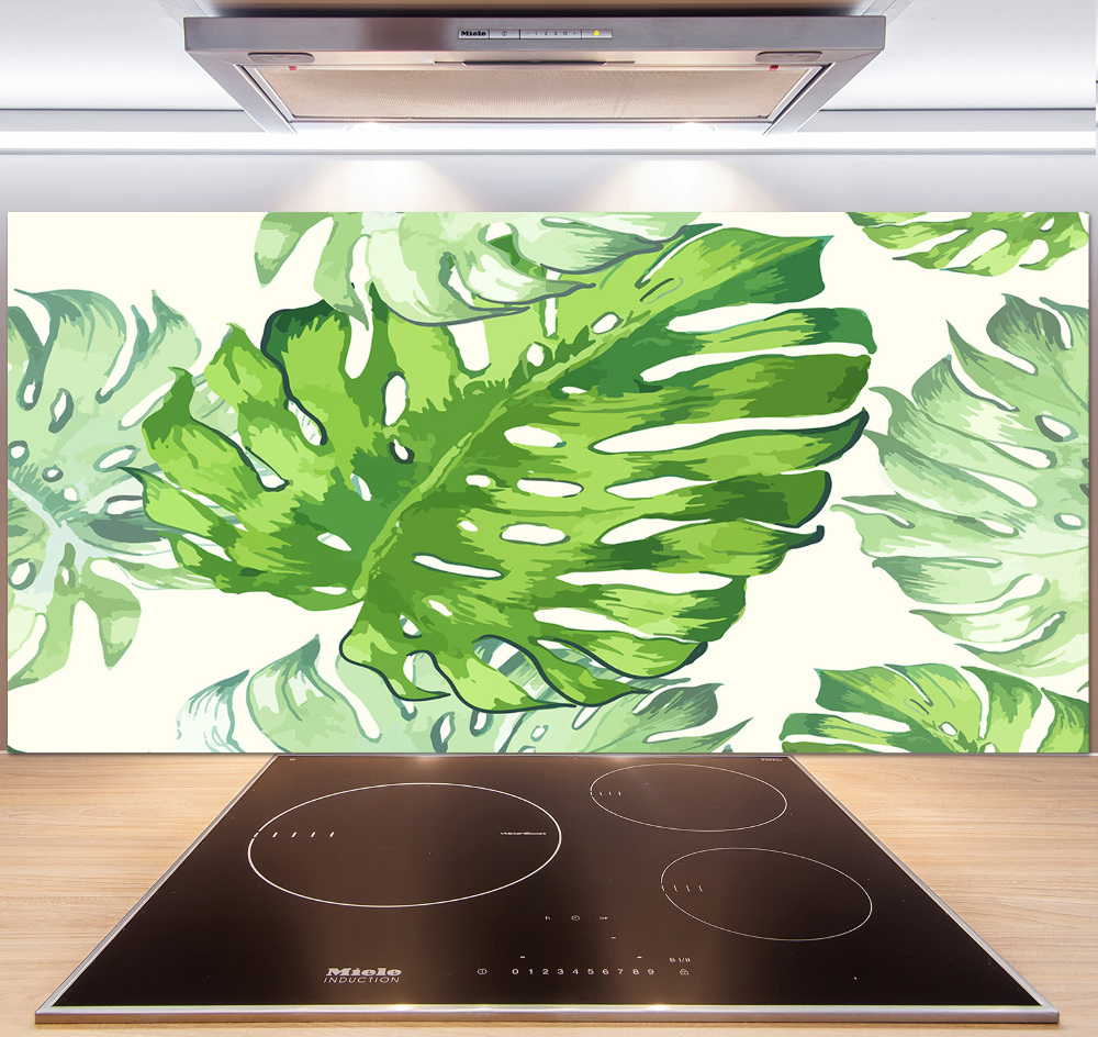 Panneau crédence cuisine Feuilles tropicales monstera