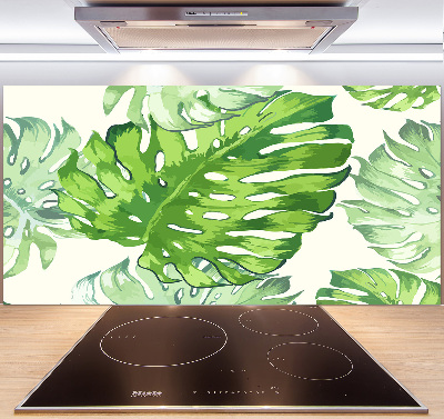 Panneau crédence cuisine Feuilles tropicales monstera