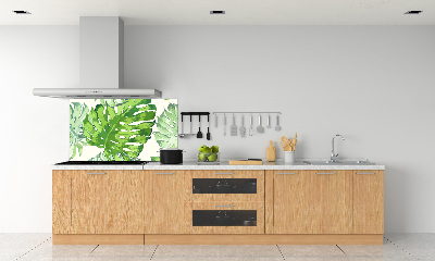 Panneau crédence cuisine Feuilles tropicales monstera