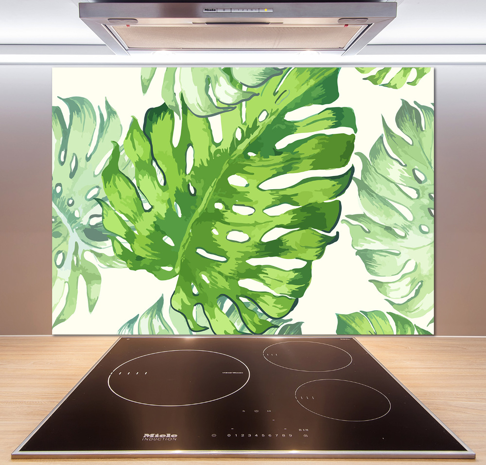 Panneau crédence cuisine Feuilles tropicales monstera