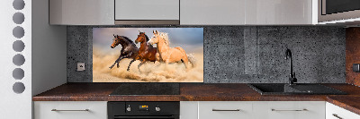 Panneau crédence cuisine Chevaux de marche