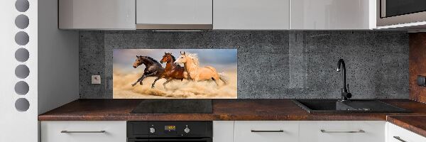 Panneau crédence cuisine Chevaux de marche