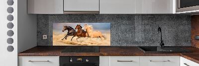 Panneau crédence cuisine Chevaux de marche