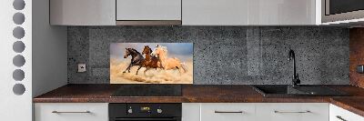 Panneau crédence cuisine Chevaux de marche