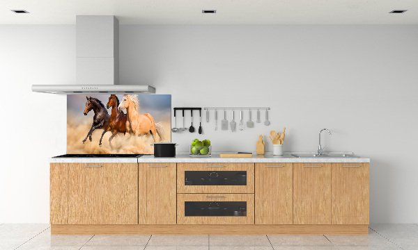 Panneau crédence cuisine Chevaux de marche