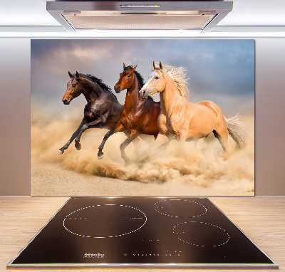 Panneau crédence cuisine Chevaux de marche