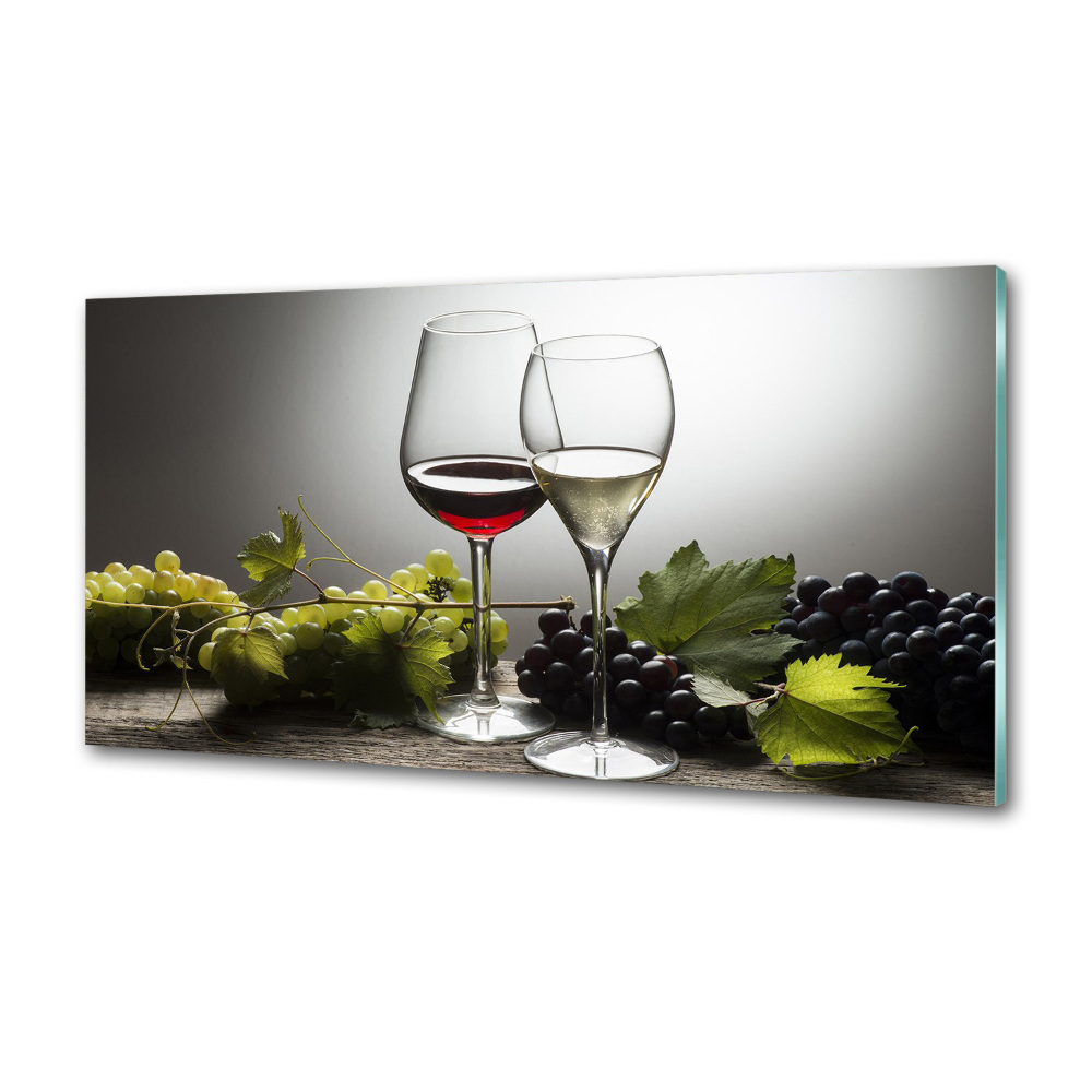 Crédence cuisine en verre Vin et raisins