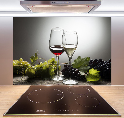 Crédence cuisine en verre Vin et raisins