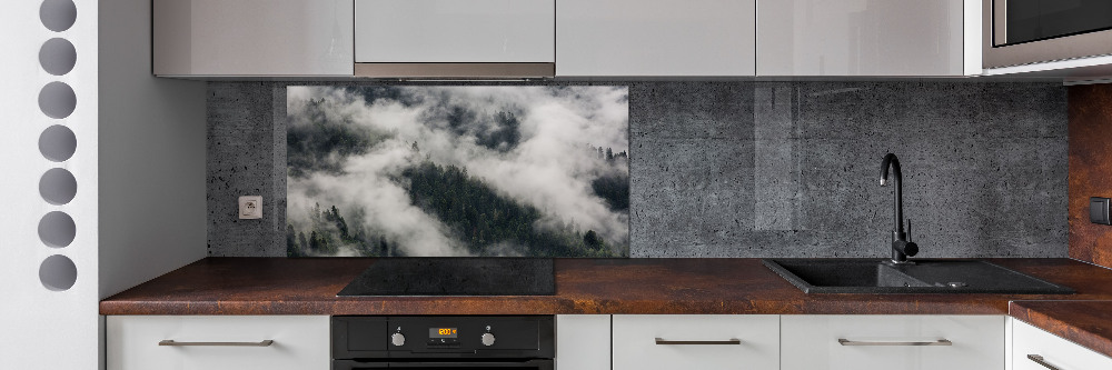 Crédence cuisine en verre Brouillard sur la forêt