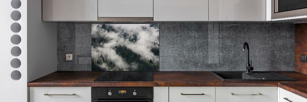 Crédence cuisine en verre Brouillard sur la forêt