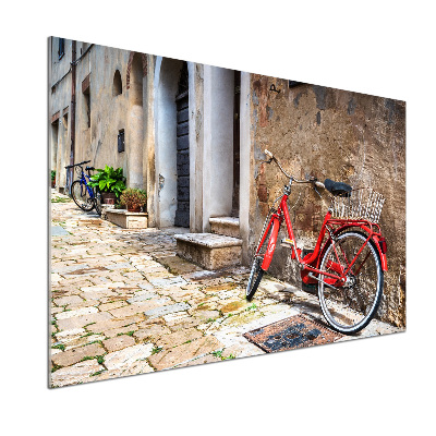 Crédence de cuisine en verre Vélo rouge