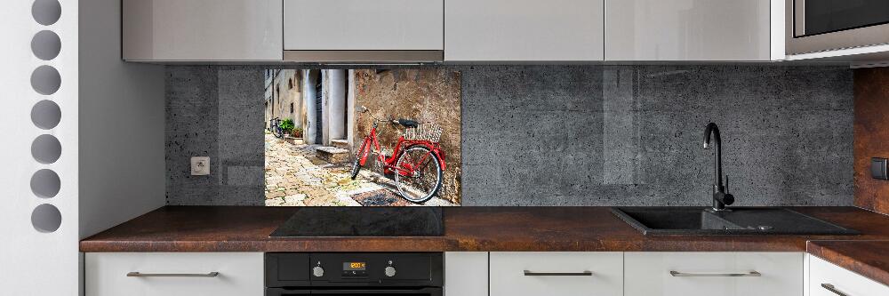 Crédence de cuisine en verre Vélo rouge