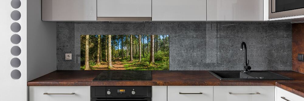 Crédence en verre cuisine Panorama d'une forêt