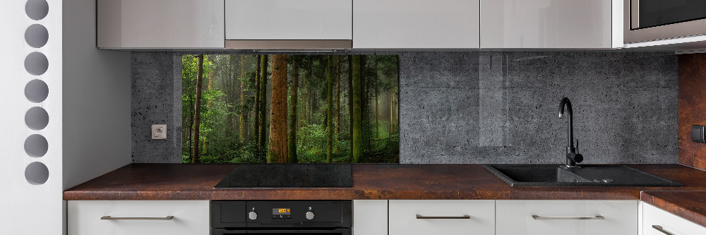 Crédence cuisine en verre trempé Brume dans la forêt