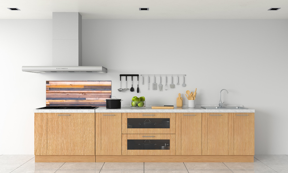 Crédence de cuisine en verre Mur en bois