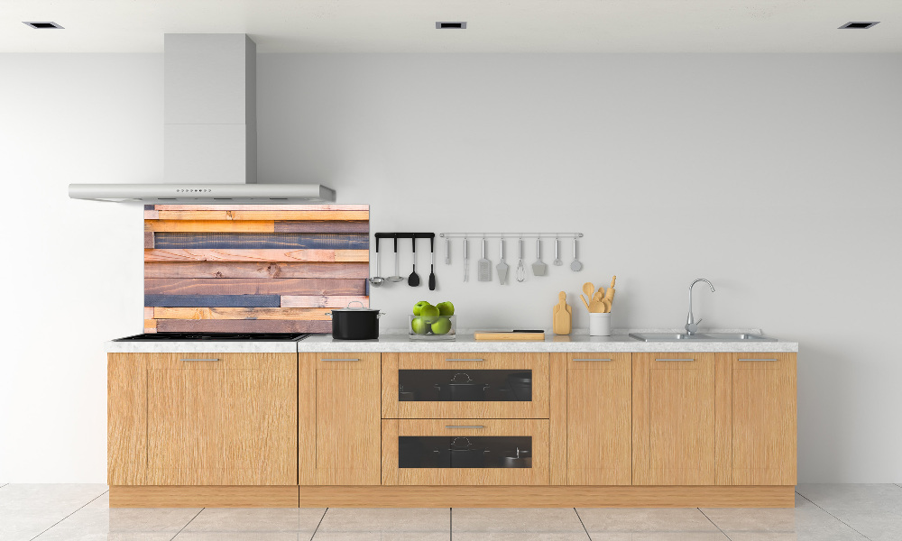 Crédence de cuisine en verre Mur en bois