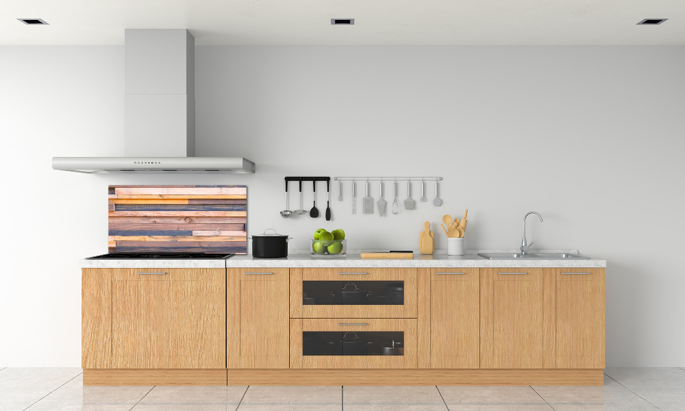 Crédence de cuisine en verre Mur en bois