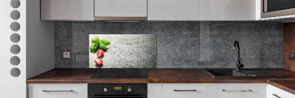 Panneaux muraux cuisine Tomates et basilic