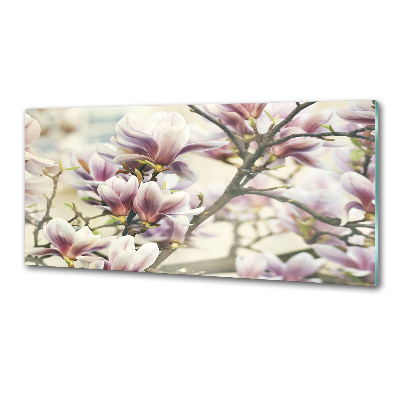 Crédence en verre avec motif Magnolia