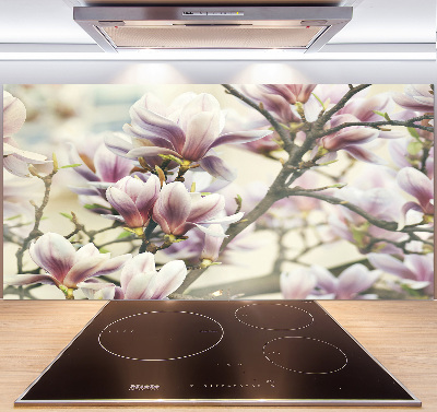 Crédence en verre avec motif Magnolia