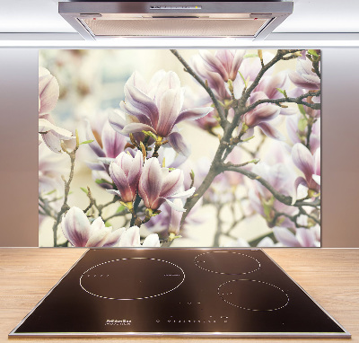 Crédence en verre avec motif Magnolia