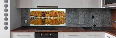 Crédence en verre avec motif Forêt de bord de lac