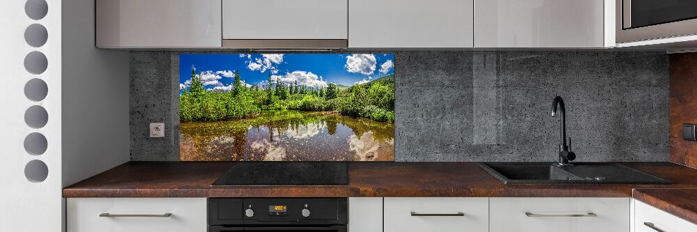 Crédence en verre cuisine Lac dans la forêt