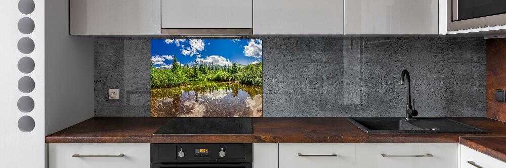 Crédence en verre cuisine Lac dans la forêt