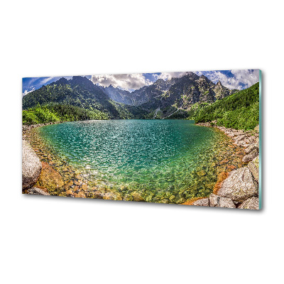 Crédence en verre avec motif Lac de montagne